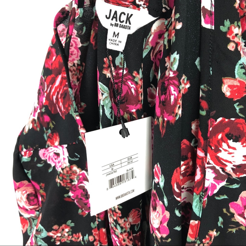 NWT Jack By BB Dakota Adorlee Top Floral Black - Picture 6 of 8